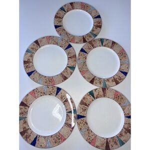 🍽️Set of  5 Christopher Stuart Villa D'Este 10.5" Dinner Plates